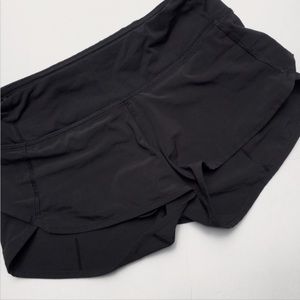 {lululemon} Speed Shorts Solid Black Size 12